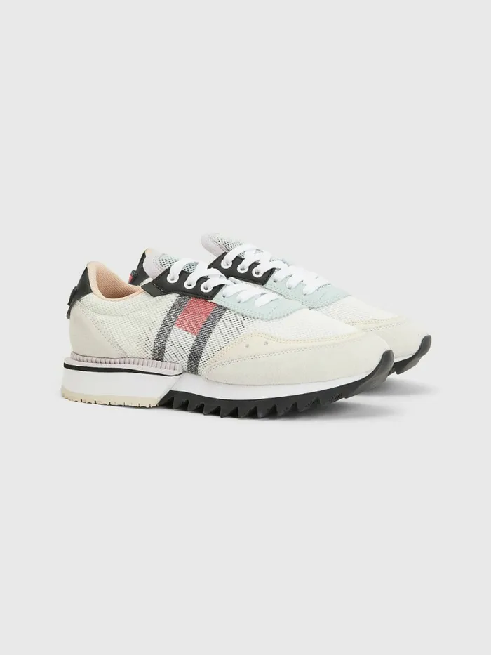 Tommy Hilfiger Mixed Texture Cleat Trainers White Womens Trainers Cheap On Sale Tommy Hilfiger Mixed Texture Cleat Trainers White Womens Trainers Cheap On Sale