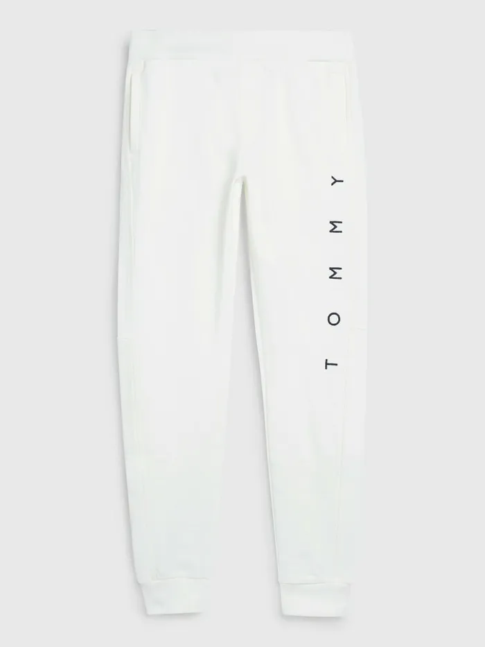 Tommy Hilfiger Mono Flag Joggers Ecru Mens Tracksuits Gift 4 You