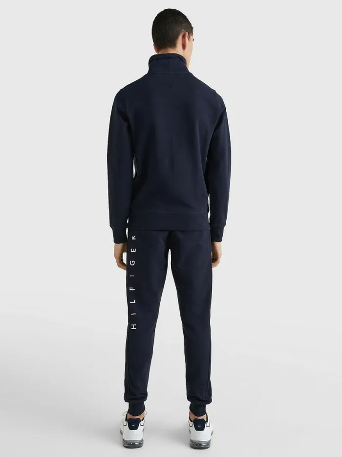 Tommy Hilfiger Mono Flag Mock Turtleneck Sweatshirt Desert Sky Mens Tracksuits Sale