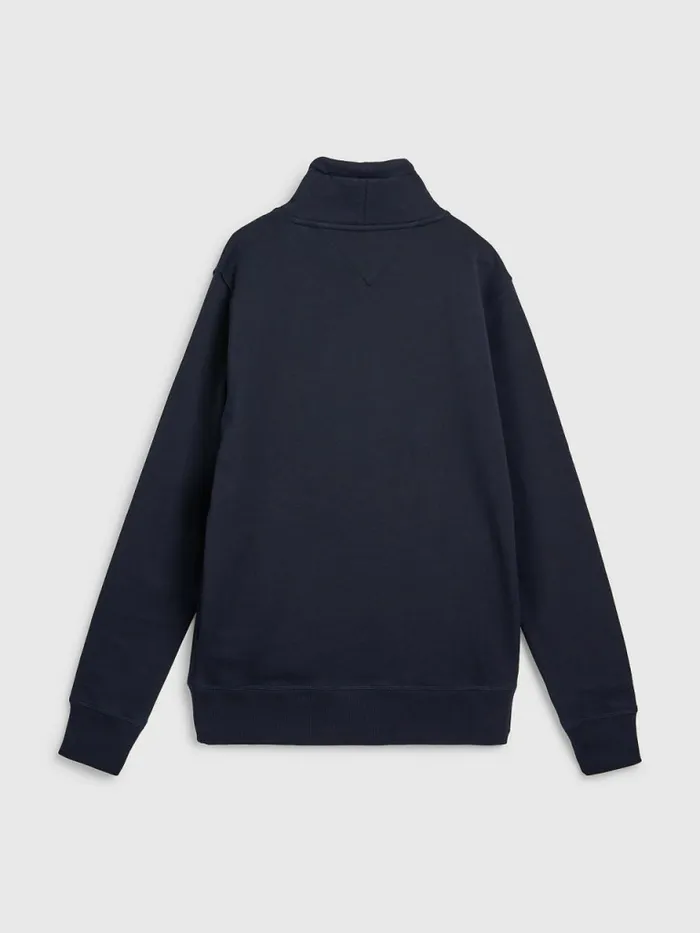 Tommy Hilfiger Mono Flag Mock Turtleneck Sweatshirt Desert Sky Mens Tracksuits Sale