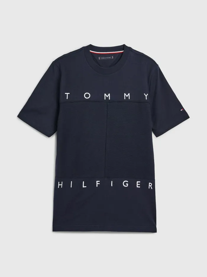 Tommy Hilfiger Mono Flag TShirt Desert Sky Mens Tracksuits Casaul