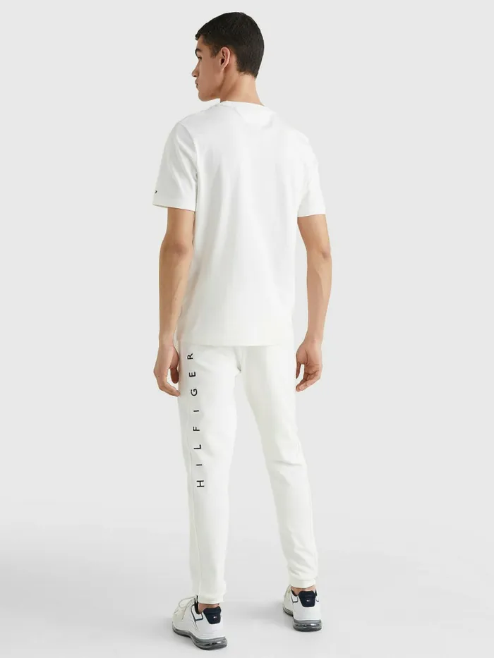 Tommy Hilfiger Mono Flag TShirt Ecru Mens TShirts Online