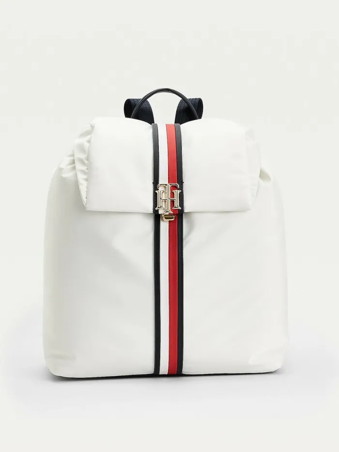 Tommy Hilfiger Monogram Backpack Ecru Womens Bags Gift Ideas
