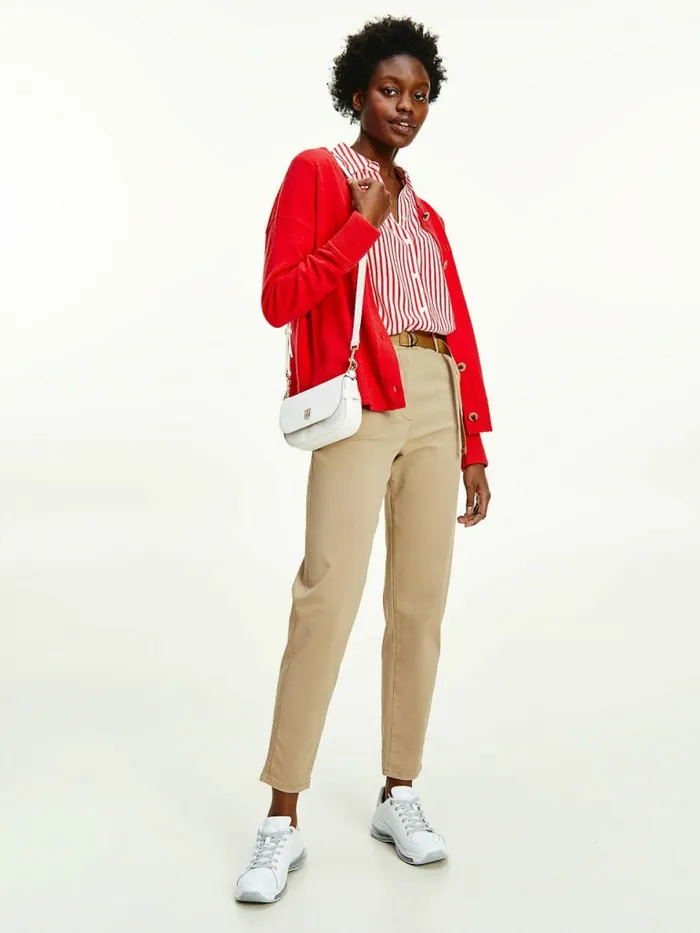 Tommy Hilfiger Monogram Embroidery Alpaca Cardigan Red Alert Womens Knitwear Gift Ideas Tommy Hilfiger Monogram Embroidery Alpaca Cardigan Red Alert Womens Knitwear Gift Ideas