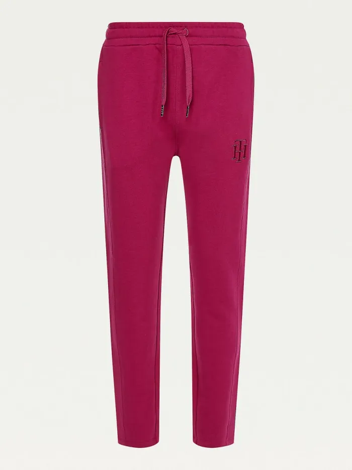 Tommy Hilfiger Monogram Joggers Crimson Ruby Womens Trousers