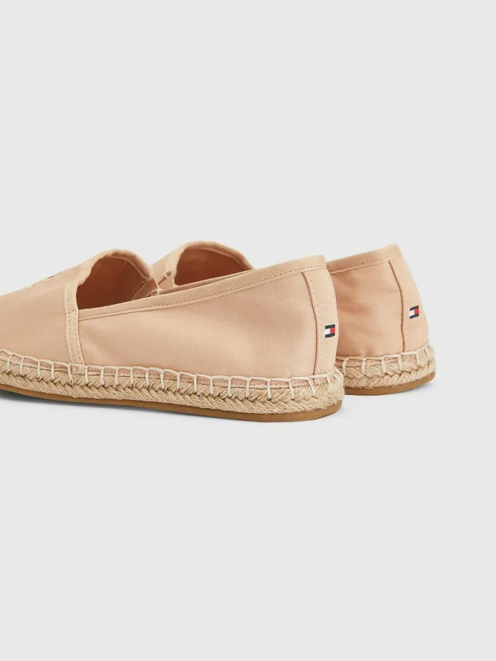 Tommy Hilfiger Monogram Logo Espadrilles Sandrift Womens Flat Shoes Sale