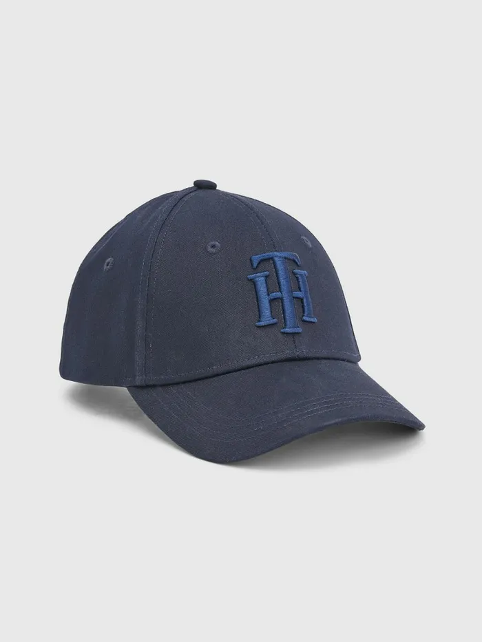 Tommy Hilfiger Monogram Organic Cotton Cap Acc Desert Sky Womens Hats and Scarves Online