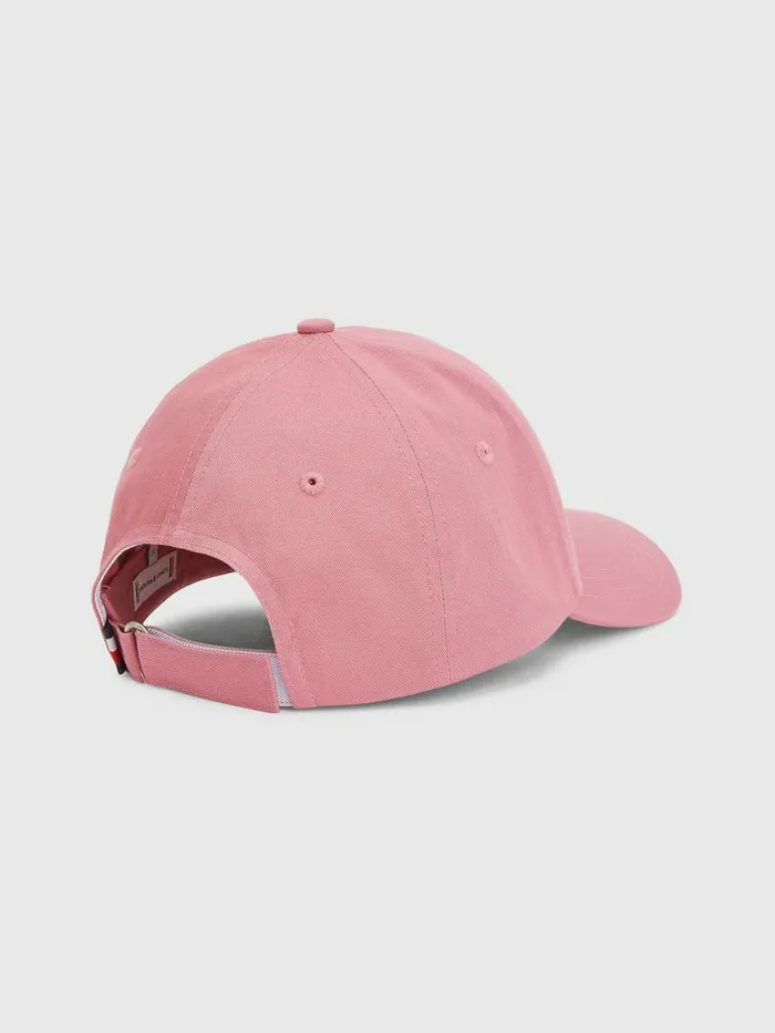 Tommy Hilfiger Monogram Organic Cotton Cap English Pink Womens Hats and Scarves Gift 4 You