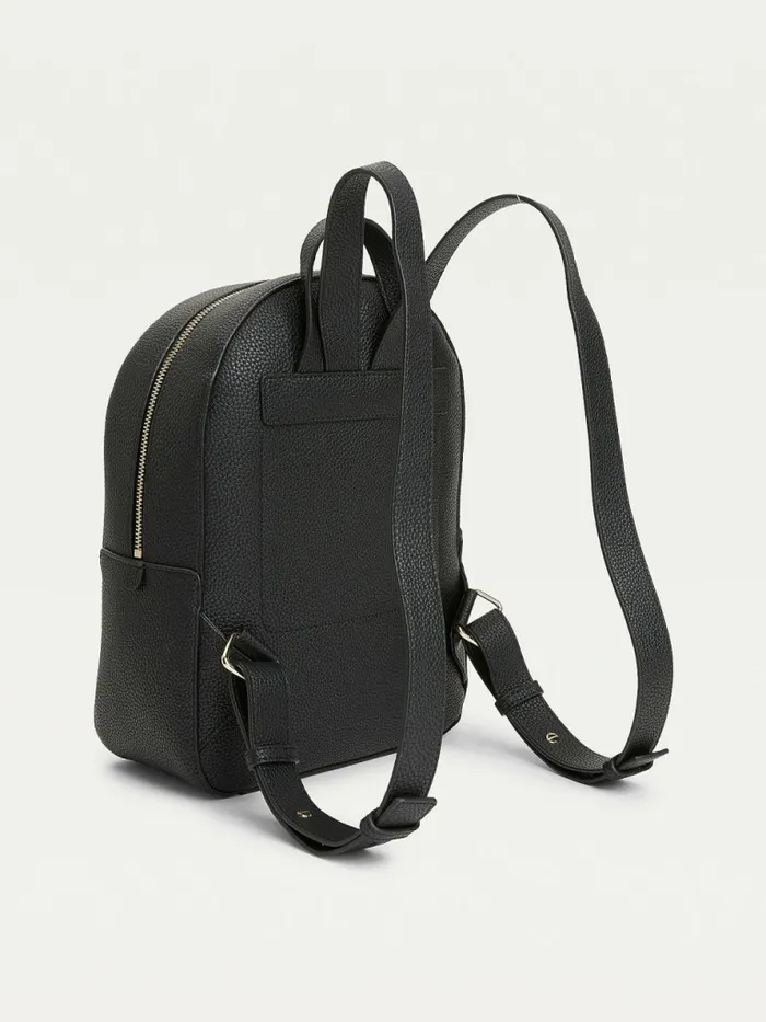 Tommy Hilfiger Monogram Plaque Backpack Black Womens Bags Online