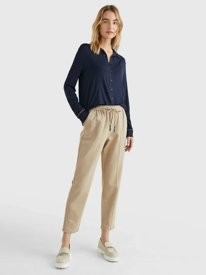 Tommy Hilfiger Monogram Regular Fit Jersey Shirt Desert Sky Womens Shirts and Blouses For Sale