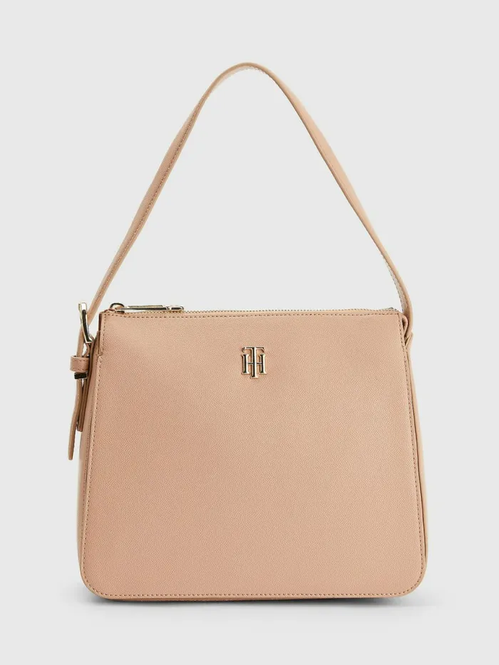 Tommy Hilfiger Monogram Shoulder Bag Sandrift Womens Bags Fashion