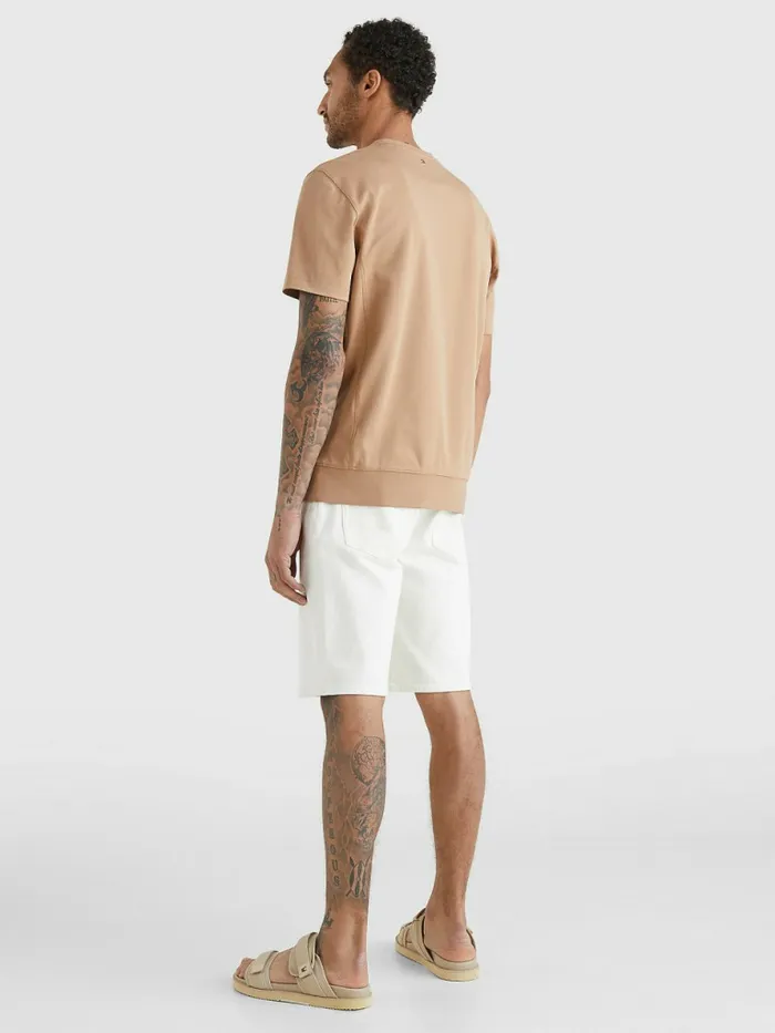 Tommy Hilfiger Motion Flag Logo TShirt Basket Brown Mens TShirts Cheap On Sale