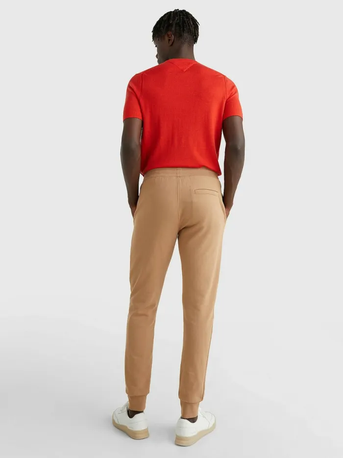 Tommy Hilfiger Motion Flag Regular Fit Joggers Basket Brown Mens Trousers