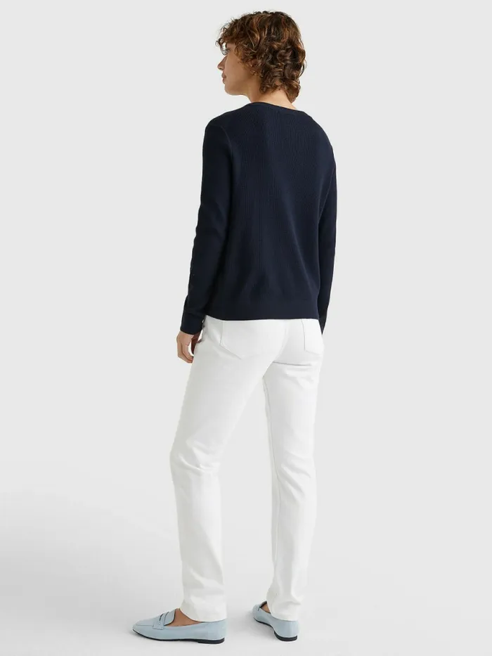 Tommy Hilfiger Motion Flag Regular Fit Jumper Desert Sky Womens Knitwear Near Me