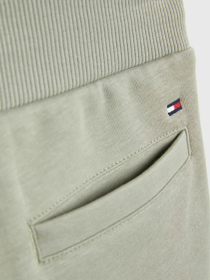 Tommy Hilfiger Multi Logo Drawstring Sweat Shorts Faded Willow Boys Trousers and Shorts Popular