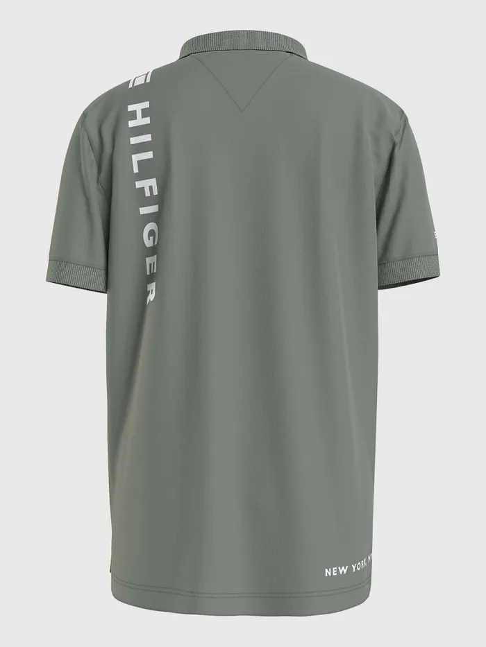 Tommy Hilfiger Multi Logo Organic Cotton Polo Faded Willow Boys TShirts and Polos For Sale