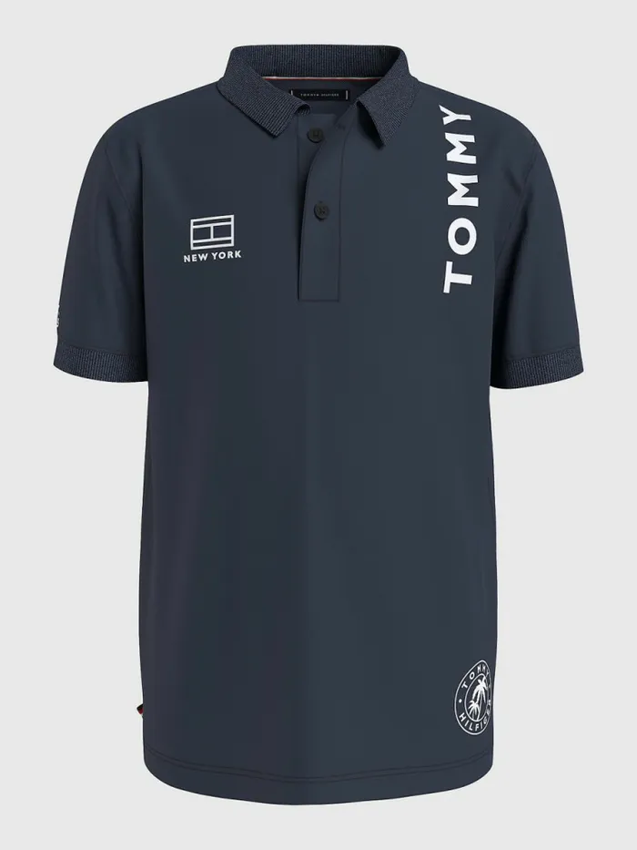 Tommy Hilfiger Multi Logo Organic Cotton Polo Twilight Navy Boys TShirts and Polos Cheap On Sale Tommy Hilfiger Multi Logo Organic Cotton Polo Twilight Navy Boys TShirts and Polos Cheap On Sale