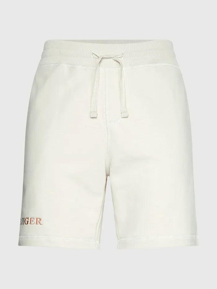 Tommy Hilfiger Multicolour Logo Embroidery Shorts Feather White Mens Tracksuits Gift 4 You
