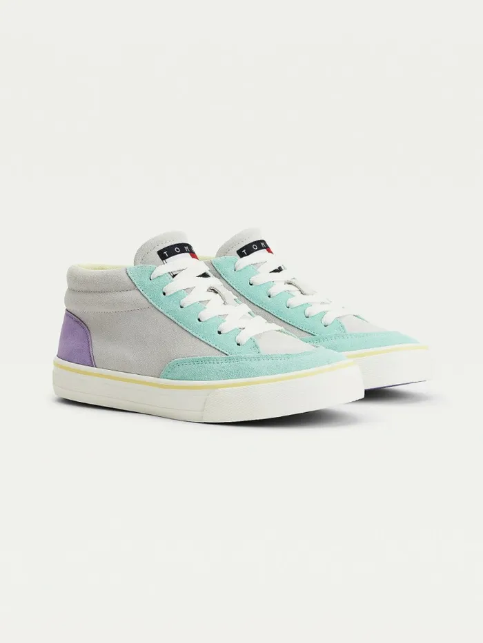 Tommy Hilfiger Multicolour Suede Skate Trainers Light Cast Womens Trainers Fashion Tommy Hilfiger Multicolour Suede Skate Trainers Light Cast Womens Trainers Fashion