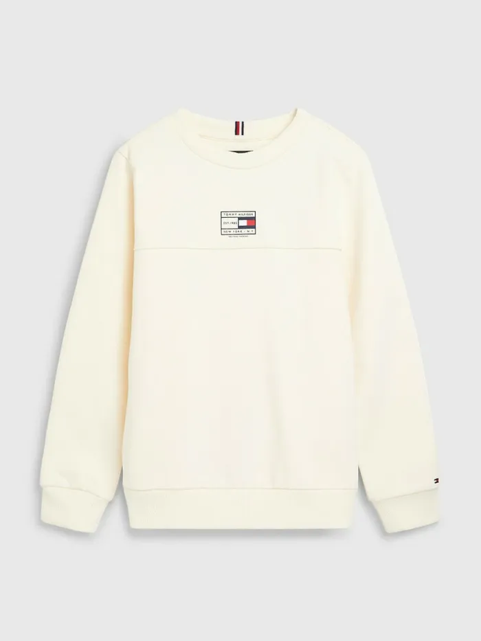Tommy Hilfiger Natural Earth Dye Sweatshirt Ancient White Boys Sweatshirts and Hoodies Fashion Tommy Hilfiger Natural Earth Dye Sweatshirt Ancient White Boys Sweatshirts and Hoodies Fashion