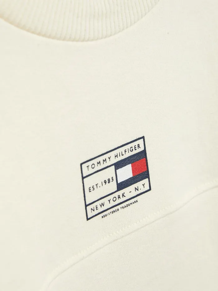 Tommy Hilfiger Natural Earth Dye Sweatshirt Ancient White Boys Sweatshirts and Hoodies Fashion