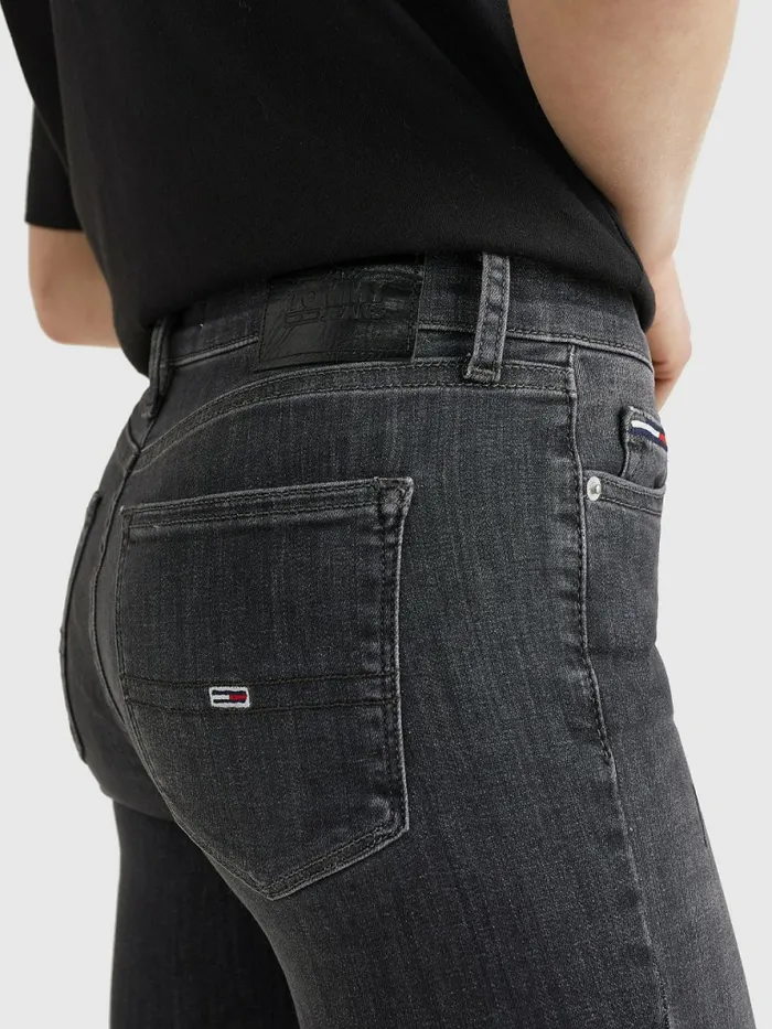 Tommy Hilfiger Nora Mid Rise Skinny Ankle Jeans Denim Black Womens Jeans Fashion