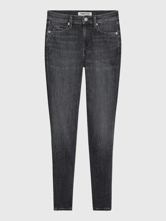Tommy Hilfiger Nora Mid Rise Skinny Ankle Jeans Denim Black Womens Jeans Fashion