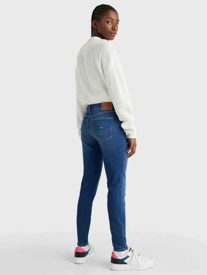 Tommy Hilfiger Nora Mid Rise Skinny Faded Jeans Denim Medium Womens Jeans Gift Ideas