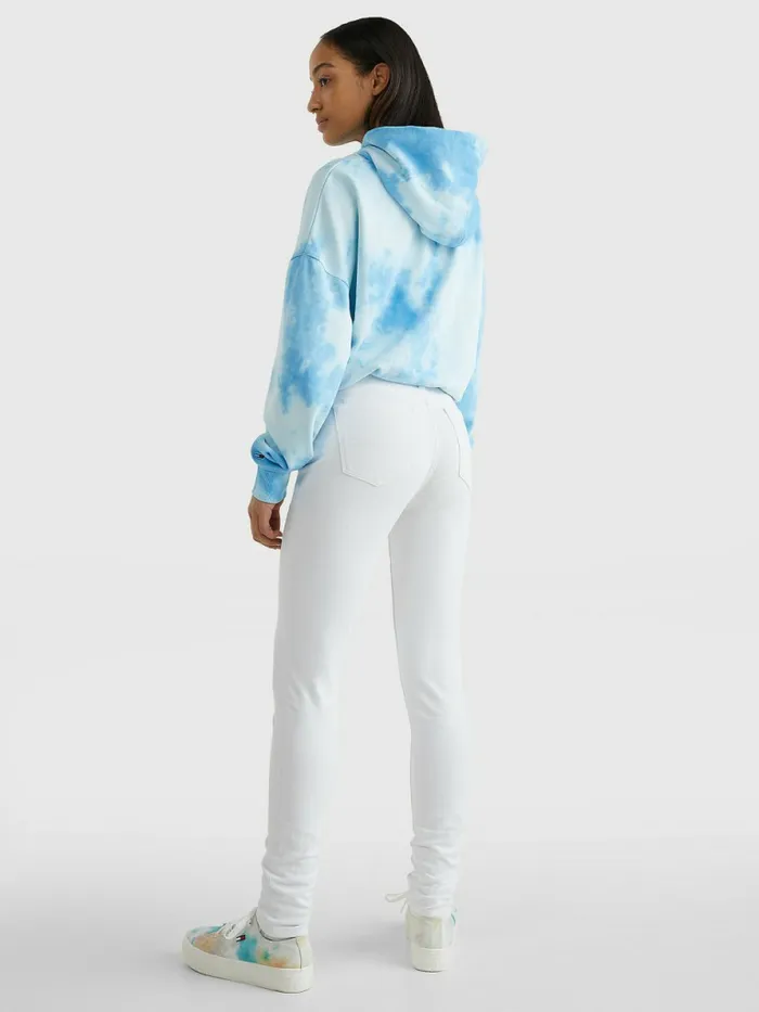 Tommy Hilfiger Nora Mid Rise Skinny White Jeans Denim Color Womens Jeans Gift for Friend