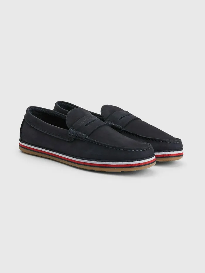 Tommy Hilfiger Nubuck Moccasins Desert Sky Mens Casual Shoes Popular