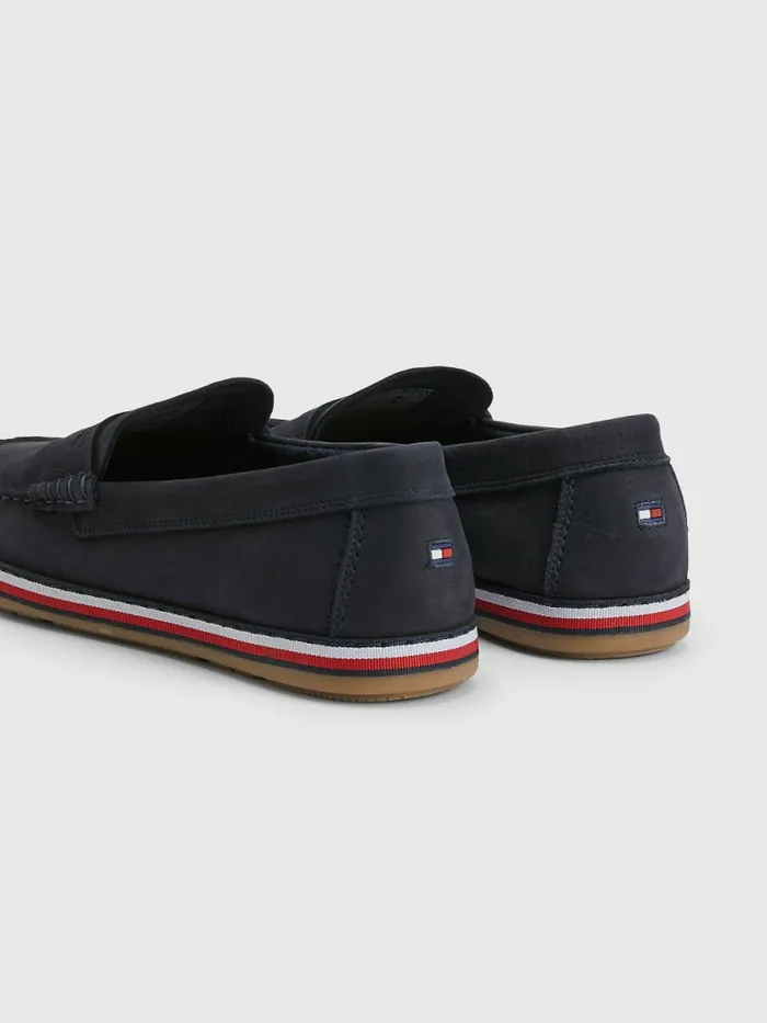 Tommy Hilfiger Nubuck Moccasins Desert Sky Mens Casual Shoes Popular