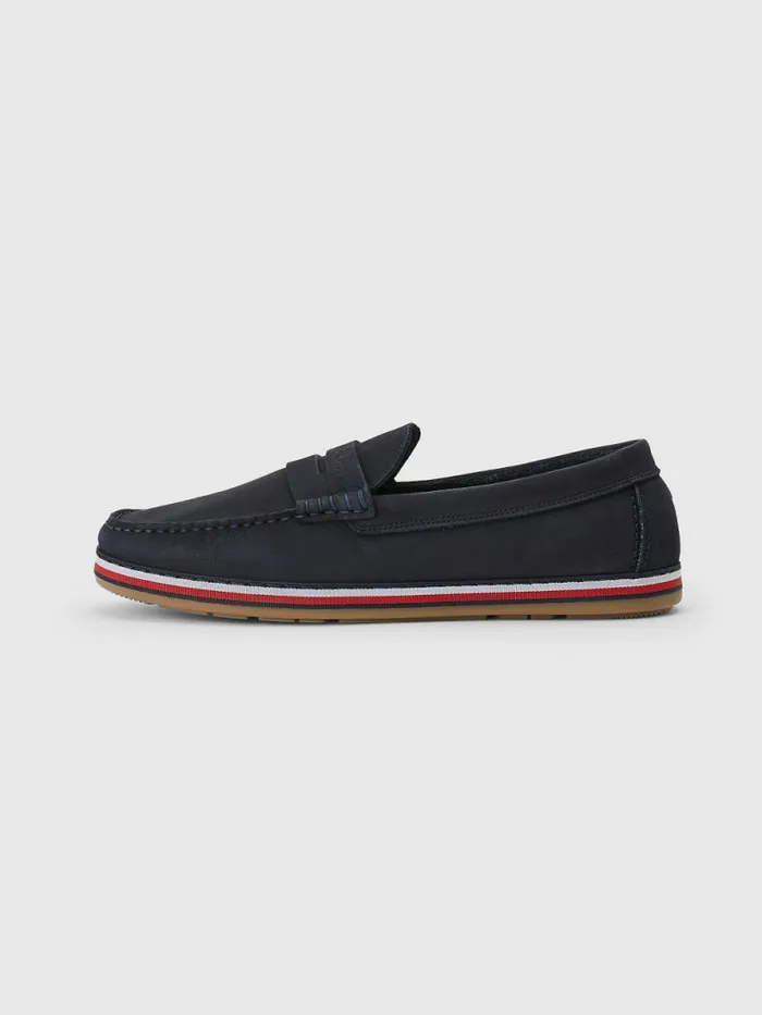 Tommy Hilfiger Nubuck Moccasins Desert Sky Mens Casual Shoes Popular