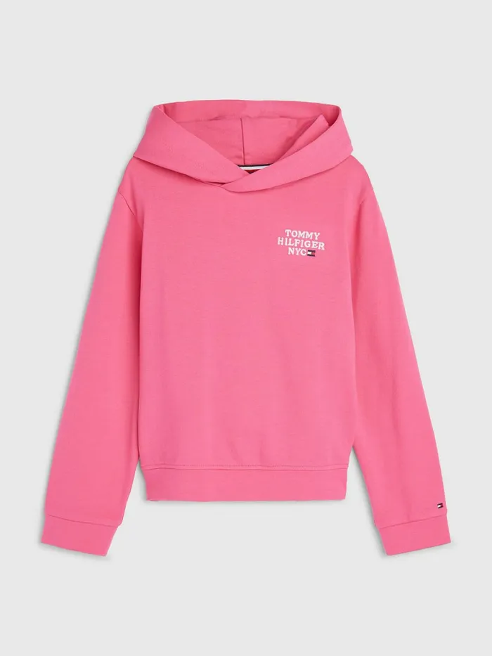 Tommy Hilfiger Nyc Logo Hoody Pink Alert Girls Sweatshirts and Hoodies Gift 4 You Tommy Hilfiger Nyc Logo Hoody Pink Alert Girls Sweatshirts and Hoodies Gift 4 You