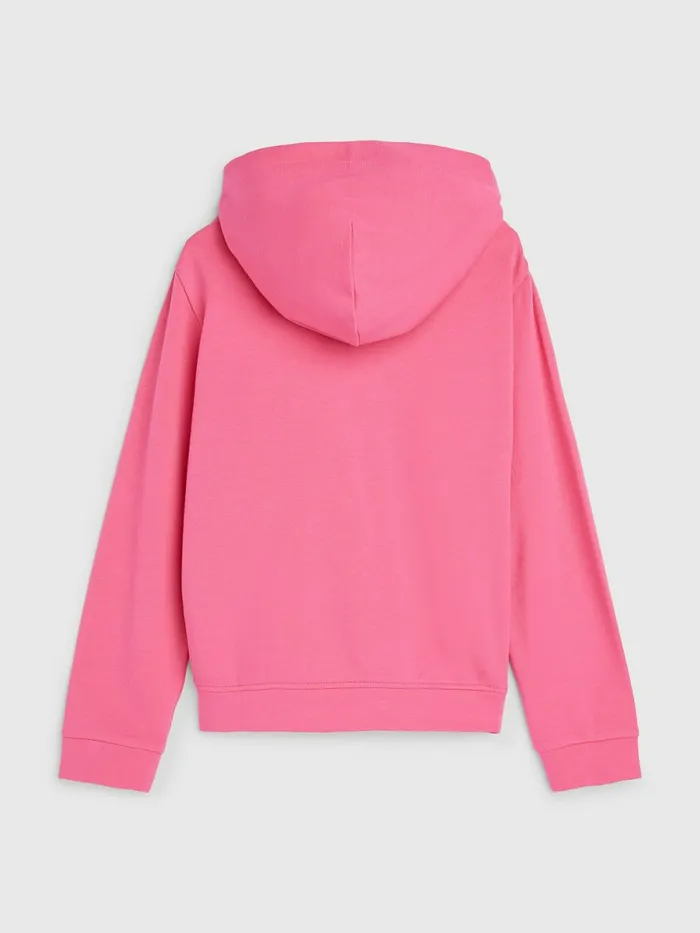 Tommy Hilfiger Nyc Logo Hoody Pink Alert Girls Sweatshirts and Hoodies Gift 4 You