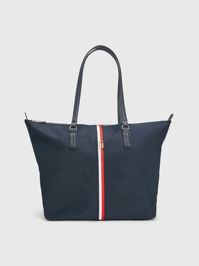 Tommy Hilfiger Nylon Signature Tote Navy Corporate Womens Bags Gift Ideas
