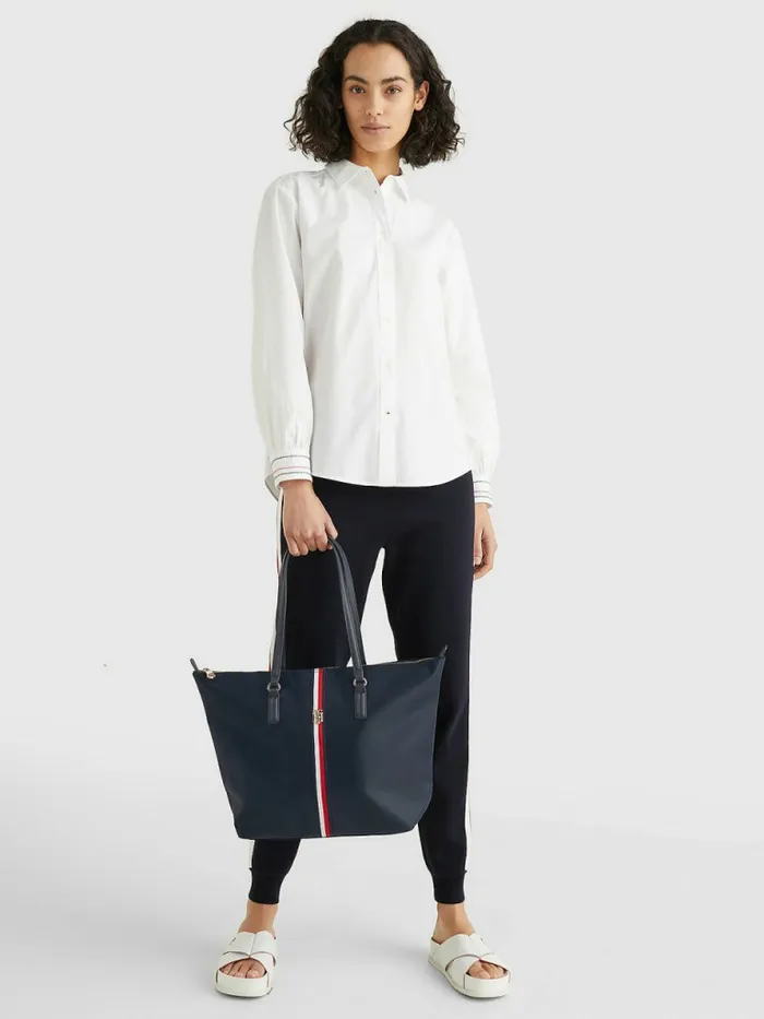 Tommy Hilfiger Nylon Signature Tote Navy Corporate Womens Bags Gift Ideas