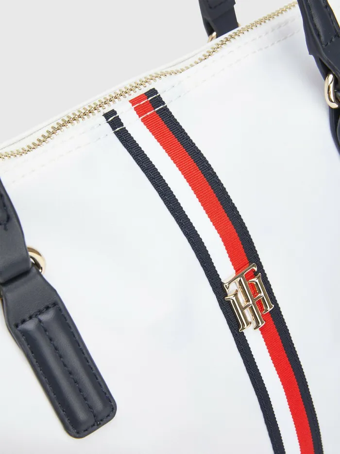 Tommy Hilfiger Nylon Signature Tote White Corporate Womens Bags Popular
