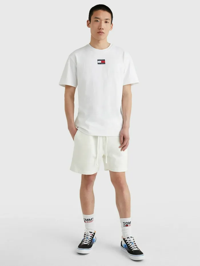 Tommy Hilfiger Organic Cotton Badge TShirt White Mens TShirts Online
