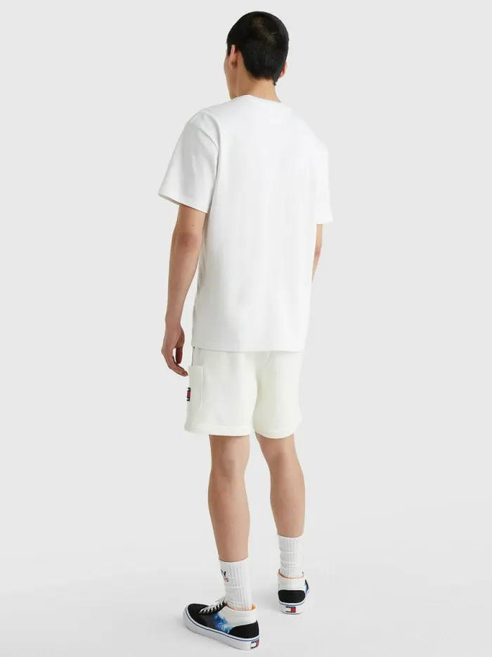 Tommy Hilfiger Organic Cotton Badge TShirt White Mens TShirts Online