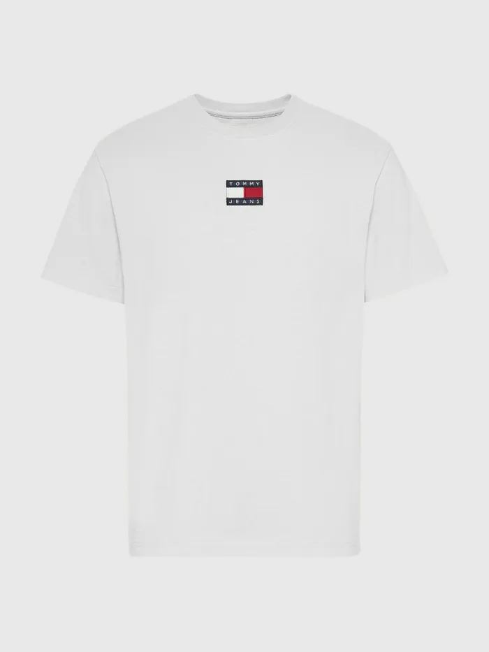 Tommy Hilfiger Organic Cotton Badge TShirt White Mens TShirts Online