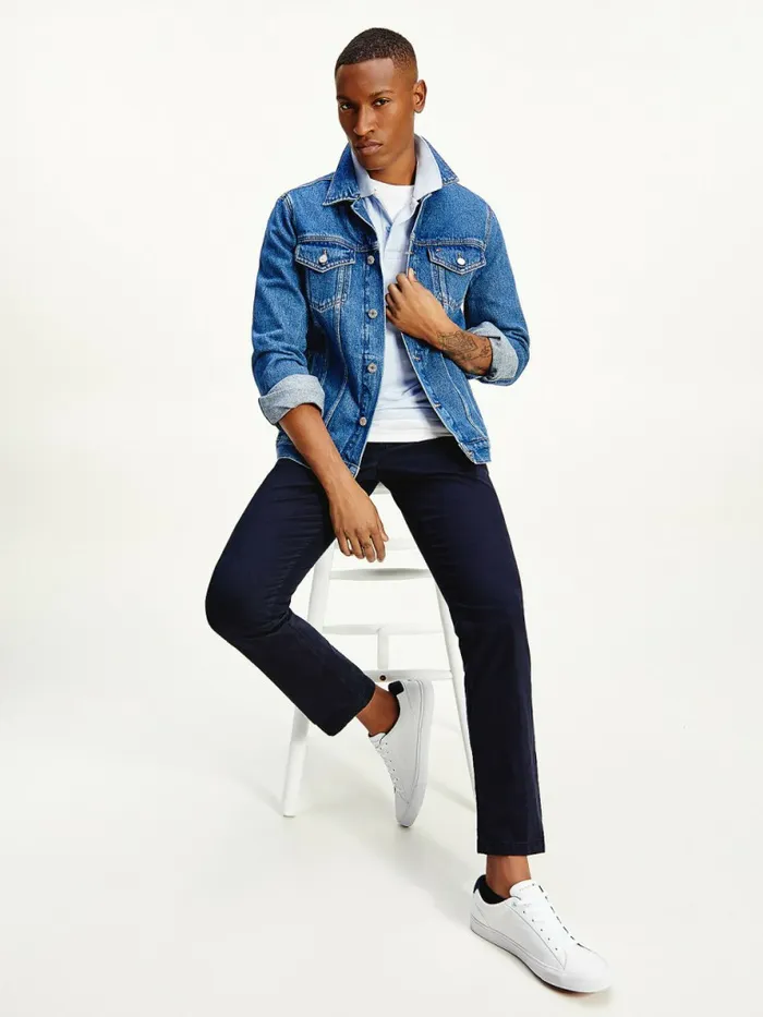 Tommy Hilfiger Organic Cotton Denim Trucker Jacket Portland Indigo Mens Coats and Jackets Fashion Tommy Hilfiger Organic Cotton Denim Trucker Jacket Portland Indigo Mens Coats and Jackets Fashion