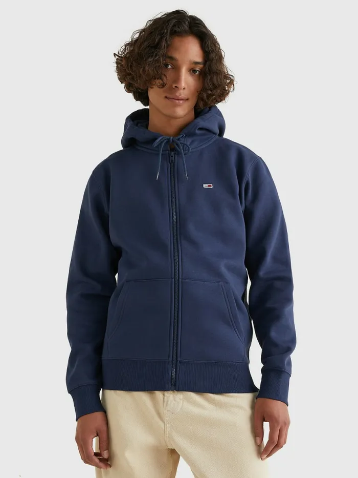 Tommy Hilfiger Organic Cotton Fleece ZipThru Hoody Twilight Navy Mens Sweatshirts and Hoodies On Sale Tommy Hilfiger Organic Cotton Fleece ZipThru Hoody Twilight Navy Mens Sweatshirts and Hoodies On Sale