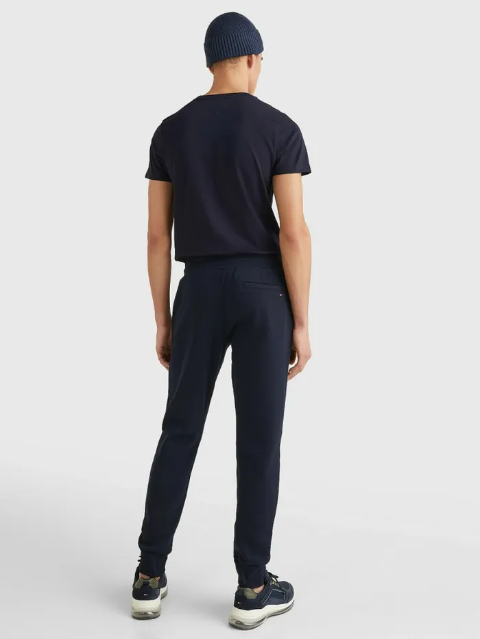 Tommy Hilfiger Organic Cotton Flex Fleece Joggers Desert Sky Mens Trousers