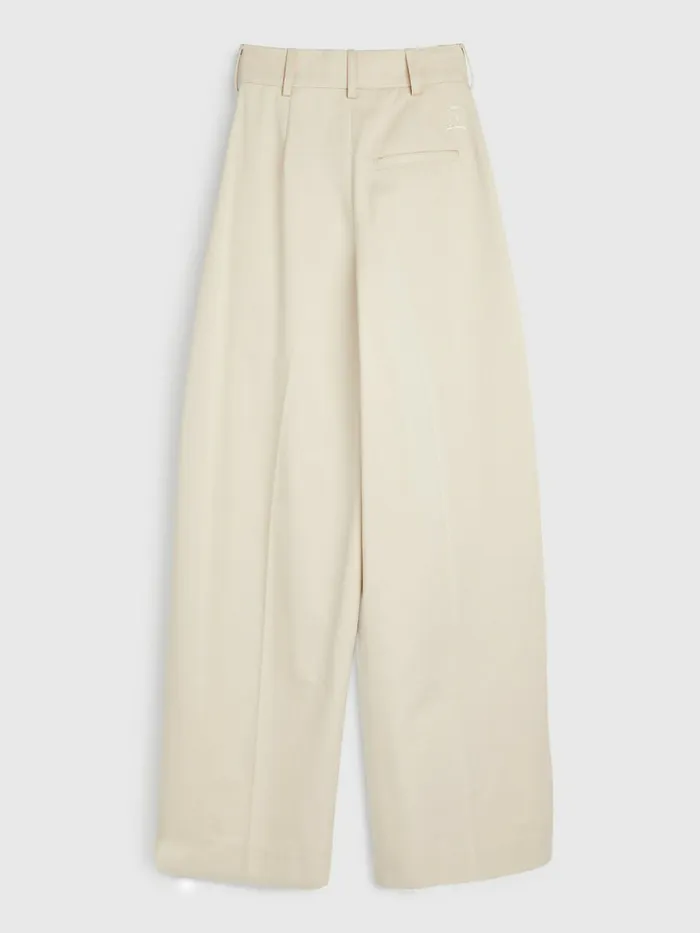 Tommy Hilfiger Organic Cotton High Waist Chinos Beige Womens Trousers