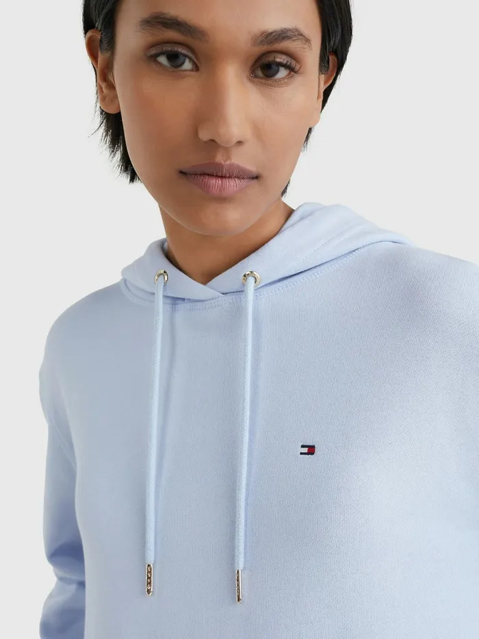 Tommy Hilfiger Organic Cotton Hoody Dress Breezy Blue Womens Dresses and Jumpsuits Popular