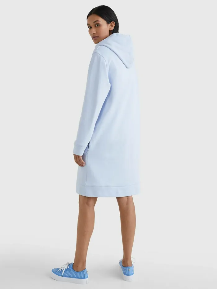 Tommy Hilfiger Organic Cotton Hoody Dress Breezy Blue Womens Dresses and Jumpsuits Popular