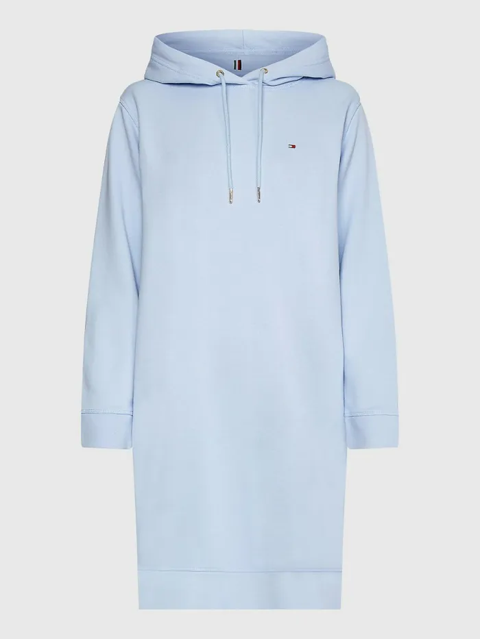 Tommy Hilfiger Organic Cotton Hoody Dress Breezy Blue Womens Dresses and Jumpsuits Popular