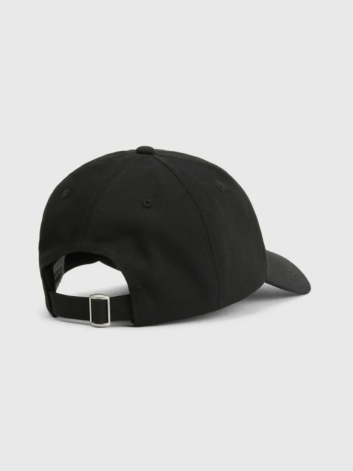 Tommy Hilfiger Organic Cotton Logo Baseball Cap Black Womens Hats and Scarves Near Me