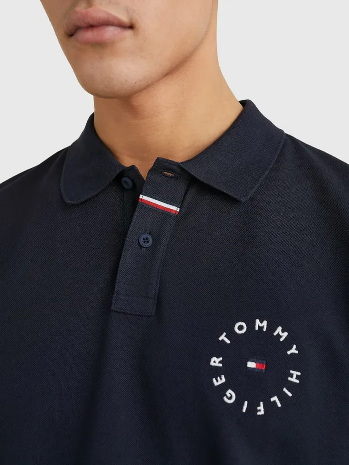 Tommy Hilfiger Organic Cotton Pique Regular Fit Polo Desert Sky Mens Polo Shirts Online