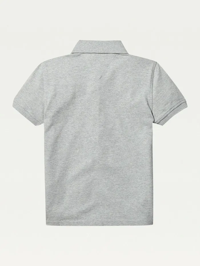 Tommy Hilfiger Organic Cotton Polo Shirt Grey Heather Girls Tops and TShirts Fashion